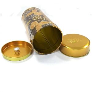 Wholesale Matt Lamination D75mm CMYK Tinplate Tea Storage Tins from china suppliers