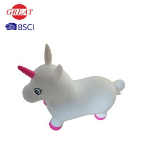 Wholesale Snow Unicorn Hopper Ball , Ecofriendly PVC Inflatable Animal Hopper from china suppliers