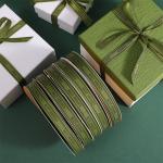 Military green gift packaging ribbon letter ribbon gift box ribbon flower baking