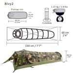 230*60*35CM Outdoor Camping Tents Portable Camo Tunnel Tent for 1-2 People