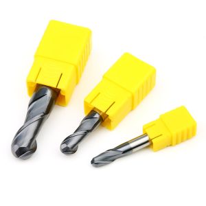 60 Degrees Carbide Ball Nose End Mill Corrosion Resistance 2 Flute Ball End Mill