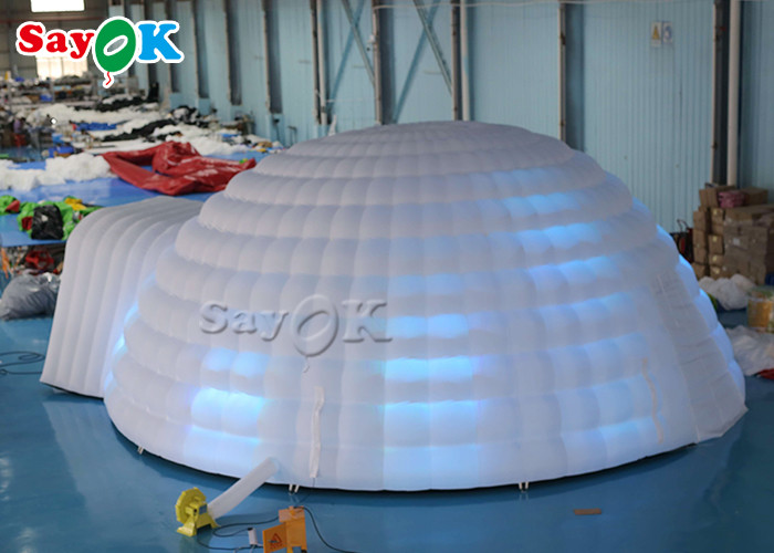 Outdoor Camping 8m Big Led Light Inflatable Dome Event Tent Inflatable Igloo Tent