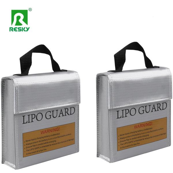 Black Silver Red Color Fireproof Explosion Proof RC Lipo Battery Safe Charging Bag 65X180X240mm