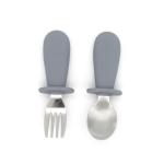 Baby laser LOGO Silicone Utensils Set For Toddler 1-3 Years Old