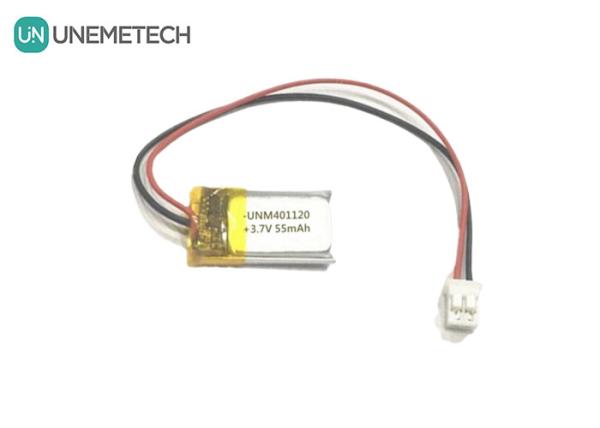 401120 3.7V 55mAh Custom Made Lipo Batteries / Headphone Rechargeable Lipo