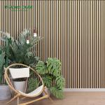 Edge to Edge 13mm Polyester Slat Acoustic Panels Wall 2400*600*21 mm /