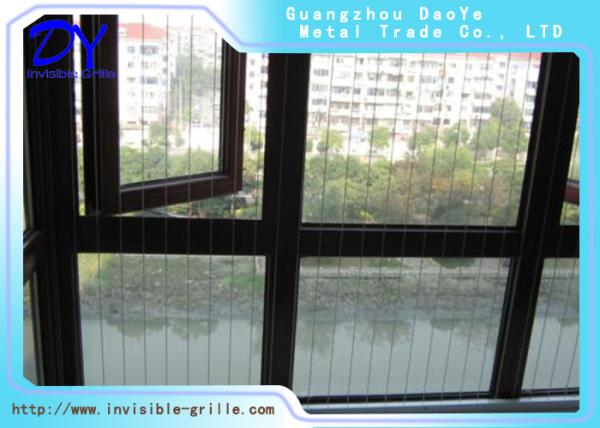 Slim Stainless Steel Wires Sliding Safety Grill For Preventing Children Climbing
