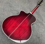 Custom 43 Inch Jumbo Gibson Style SJ200 Cutaway Solid KOA Wood Acoustic Guitar