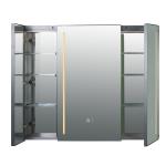 Modern Italian Bathroom Wall Cabinet Import LED Mirror Bathroom Vanity Cabinet