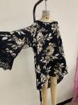 Black Womens Chiffon Shirt Fabric Type 100% Polyester Material