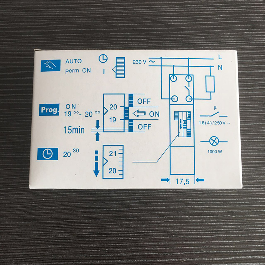 SUL180a 15 Minutes DIN Rail Mechanical Timer 24 Hours Daily Programmable Time Switch