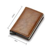 Stylish Black Carbon Fiber Leather Credit Card Holder Wallet for Men's Business