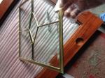 7.5mm Single Cabinet Leaded Glass With Brass Zinc Grey Patina Caming