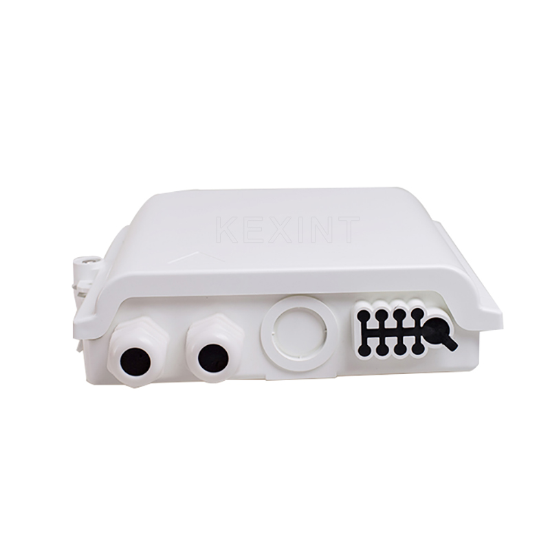 KEXINT KXT-A-8B FTTH Fiber Optic Distribution Box 8 Cores Outdoor IP66 Waterproof White