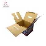 Handled Pantone Printing Corrugated Paper Packaging 35cm Length