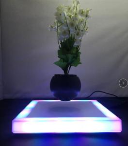 Wholesale 360 led light ceramic magnetic floating levitate bottom alir bonsai pot from china suppliers