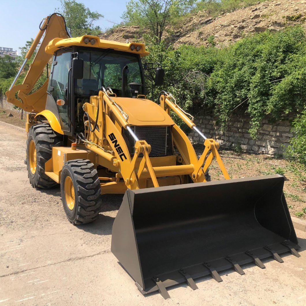Front End Loader Backhoe 4X4 2.5 Ton Mini Payloader Joystick Towable Retroexcavadora Backhoe Loader
