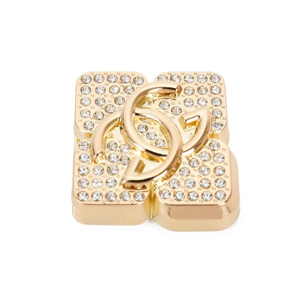 Two G Shape Handbag Accessories With Shiny Industry Transparent Crystal