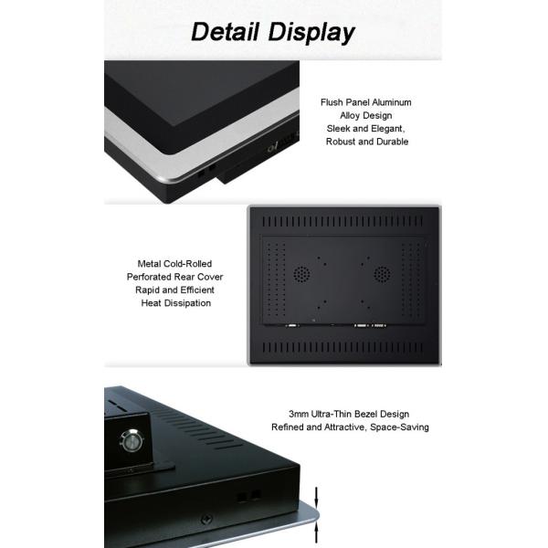 Cheap Full HD 4K Wall Mounted Capacitive Touch Display Open Frame 27 Inch Waterproof Usb Lcd Industrial Touchscreen Monitor