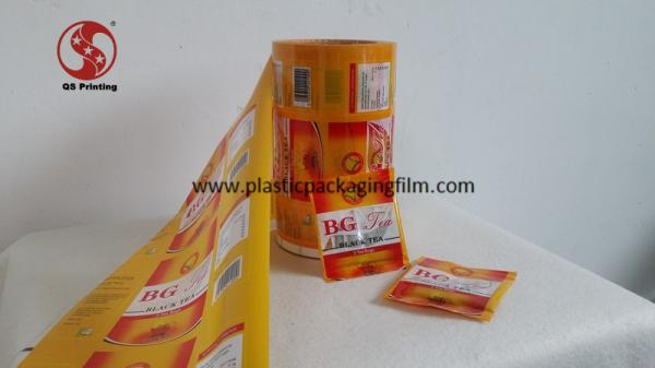 Coffee / Tea Glossy Printed Packaging Film Roll Food Grade Moisture Proof