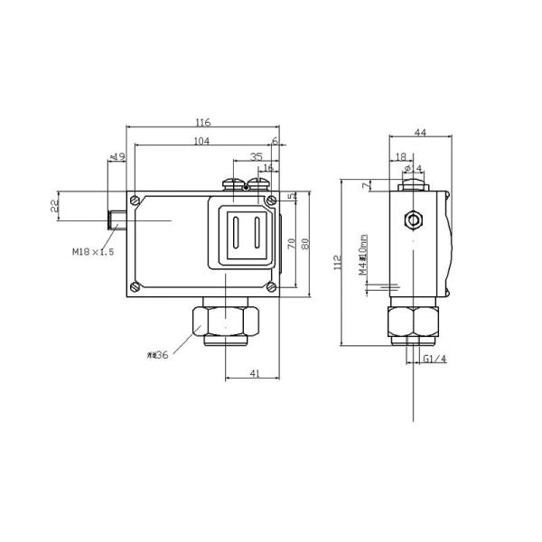 TL0102 Diaphragm Type Sensor Pressure Switch Pressure Controller Stainless Steel