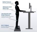 Height Adjustable Desk Frame Electric Standing Single Motor Iron Table for Home