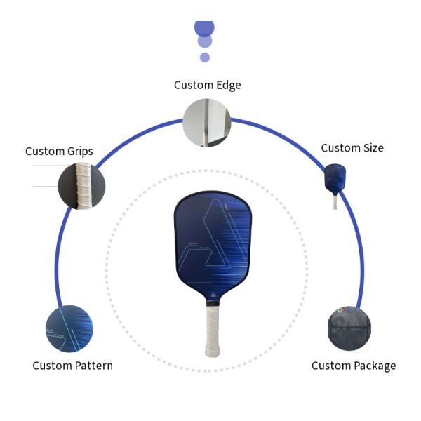 418*190*16mm Carbon Fiber Pickleball Paddle Set 2024 Arc Top Shape with Bag and Balls