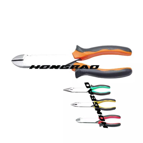 Steel Insulated Combination Pliers Bright Chrome Dipped Handle 6" 8" Wide High Shoulder