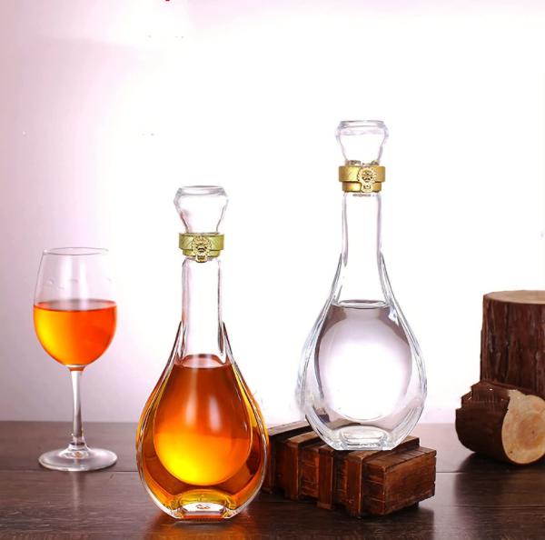 Home Bar Gift 500ml Capacity Whisky Bottle with Sealed Glass Stopper Decal