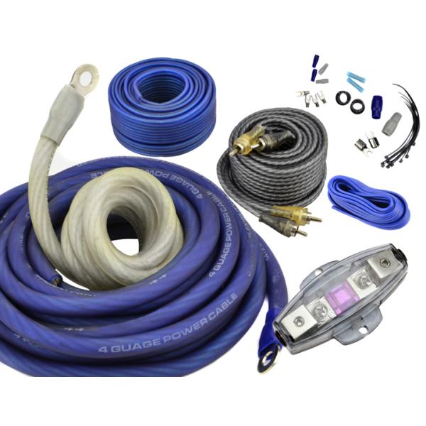 0 2 4 8 Gauge Sub Car Audio Amplifier Wiring Kit 1500 2500 3000 Watt with Materials