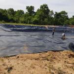 Blue HDPE Geomembrane 0.2-3.0mm Thick for Dam Liner Reservoir Mining Shrimp Farm