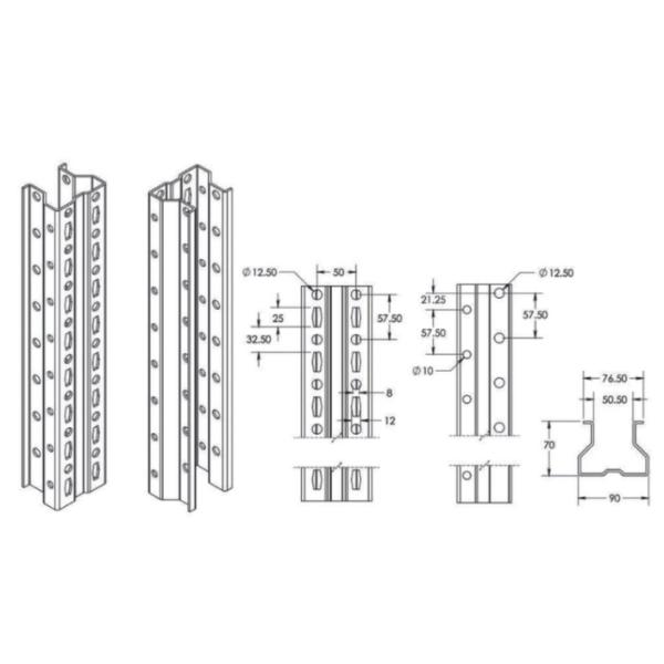 4.5T Storage Rack Roll Forming Machine 5.5KW For Aluminium Plate