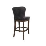 Martine Tufted Back Leather Counter Stool Chair With Wooden Legs
