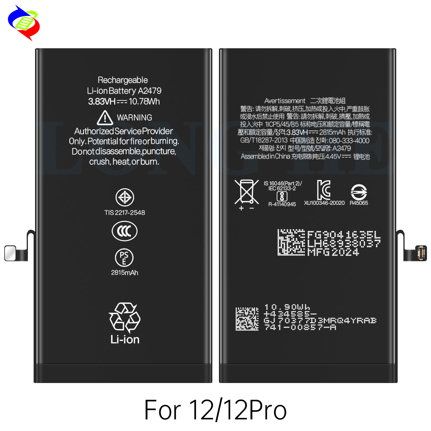 Solve Popup Repair Phone Battery For iPhone 12 12 pro Health Battery Replacement Stock