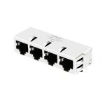 441500012-4 1X4 Port Rj45 Connector 1000 Base - T W / EMI Fingers LPJEF104CNL