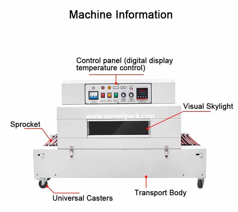 Heat Shrink Wrapping Packaging Machine for PVC POF PP Transparent Plastic Film