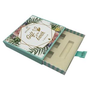 Wholesale Rigid Board Cosmetic Packaging Box With Mirror , Black Box With Plastic Inner Logo Foil from china suppliers