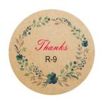 Custom Self Adhesive Printable Sticker Labels Round Kraft Paper Materials