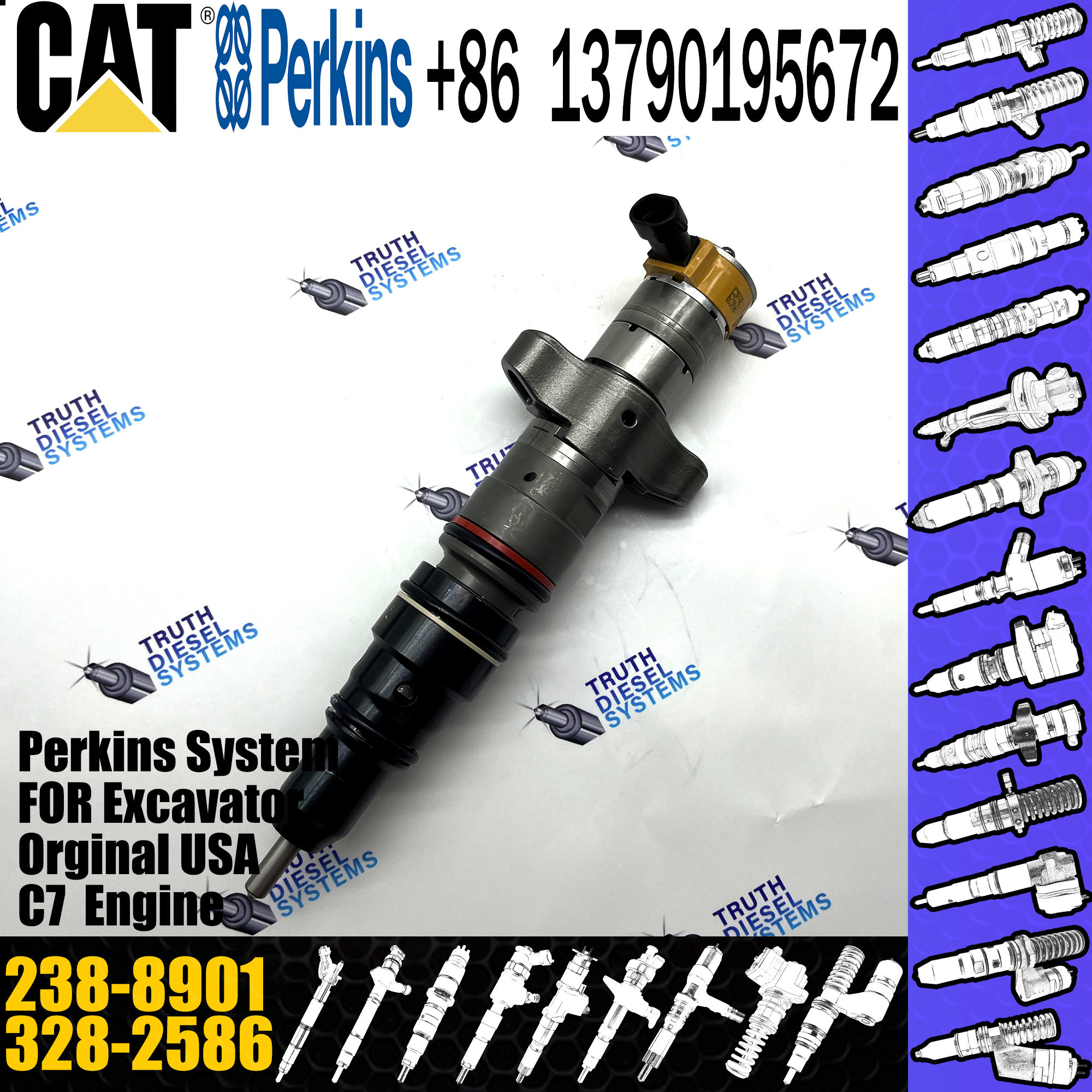 238-8901 Hot selling brand new nozzle assembly common rail fuel injector 328-2586 238-8901 for diesel engine