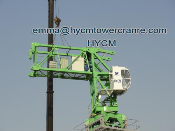 QTZ230 PT6425 Flat Top Tower Crane 12t Load Four Pieces Mast Section