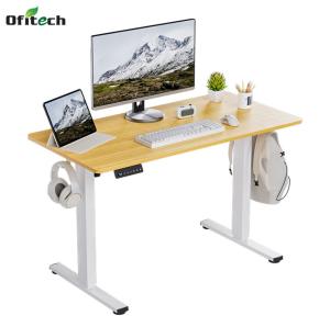 Wholesale Height Adjustable Rolling Cart with Lockable Wheels Wooden Grain Mobile Laptop Desk from china suppliers