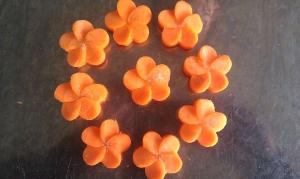 Wholesale Frozen Carrot Flower-shaped Ф3.3 cm, thickness 8.0 mm for food decoration from china suppliers