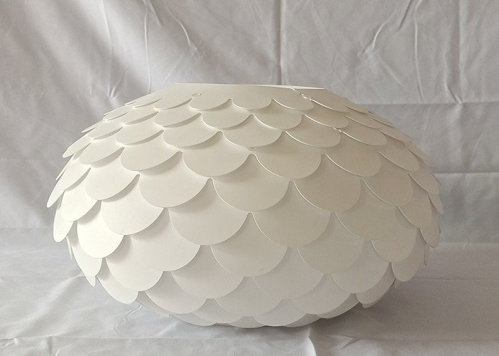 Polypropylene Fish Scale Lamp Shade 400*220mm Round Pendant Shade