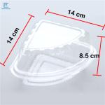 Polygon 14x14x8.5cm Disposable Plastic Cake Boxes