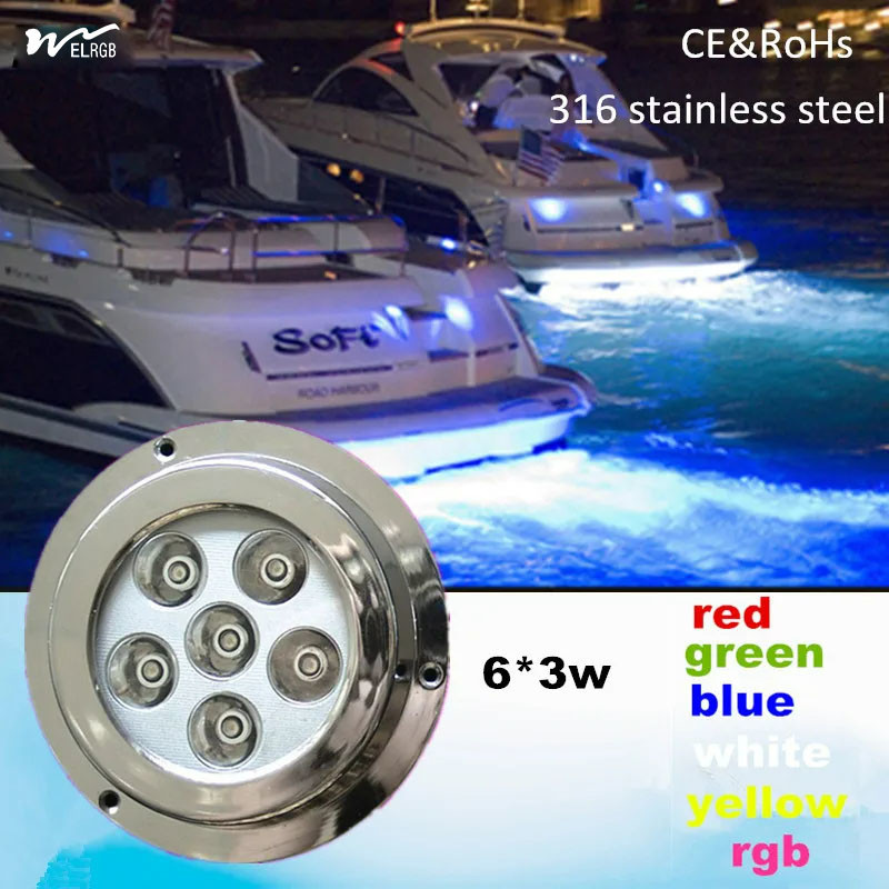 18w 12 Volt LED Marine Lights Pure White Led Boat Dock Lights