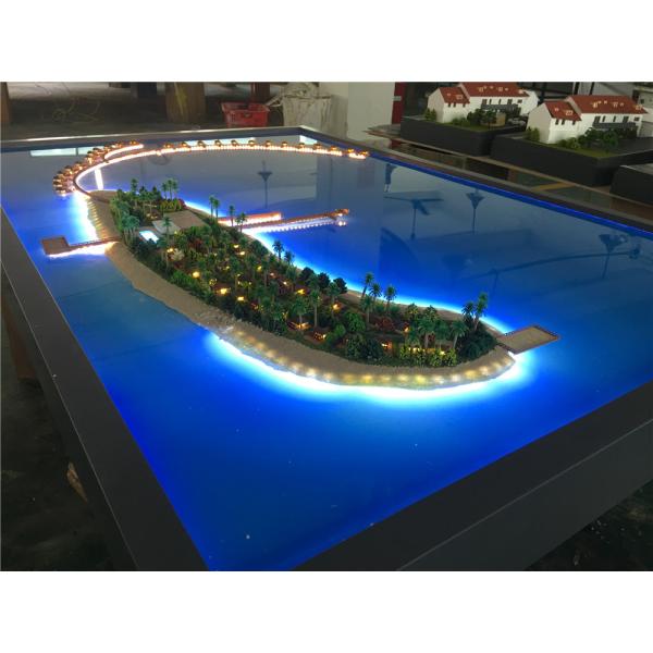 Miniature Villa 3D Model Refined Handmade Technic With Lighting System