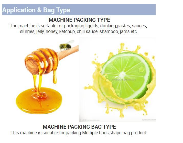 Automatic Liquid Jelly Sachet Shaped Bag Multiple Bags Packing Machine
