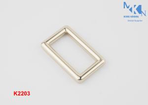 Wholesale OEM Or ODM Handbag Rings Hardware , Light Gold Rectangular Metal Rings from china suppliers