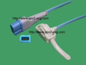 China Spacelabs Adult Spo2 Sensor Finger Clip 10 Pin For Hospital Grey Blue Color on sale
