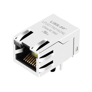 Wholesale LPJG17401AONL 100/1000 Base-T Tab Up Green&amp;Orange/Yellow Led Single Port Industrial RJ45 Ethernet Connector from china suppliers